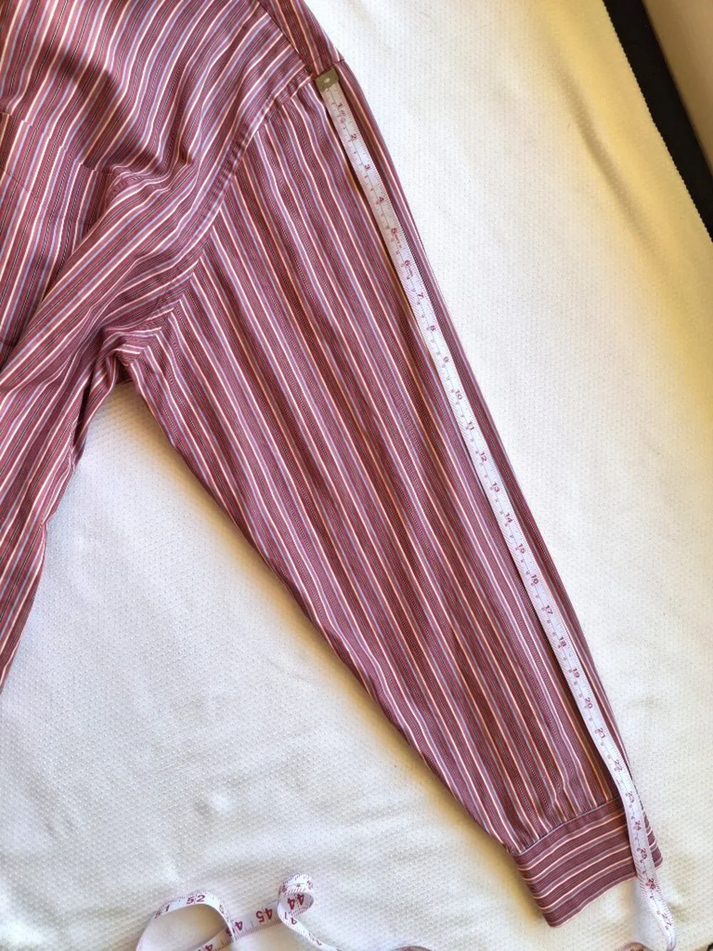 Banana Republic Mens Pink Stripe Button Front Dress Shirt Long Sleeve Cotton XL